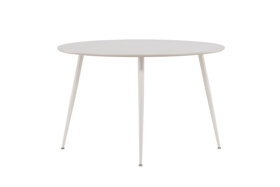 VENTURE DESIGN Plaza spisebord, rund - beige MDF og stl (120)