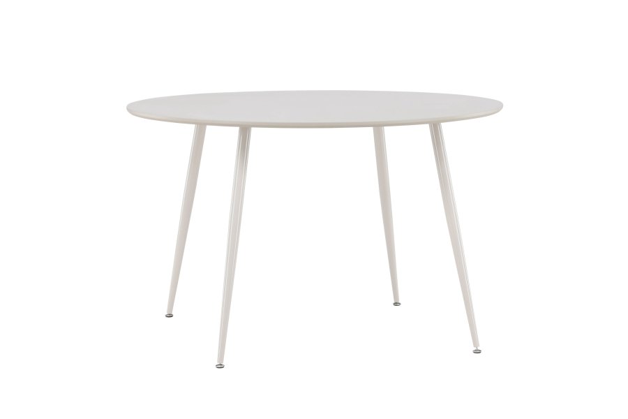 VENTURE DESIGN Plaza spisebord, rund - beige MDF og stl (120)