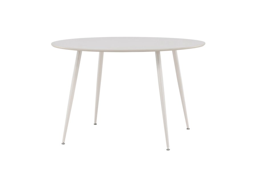 VENTURE DESIGN Plaza spisebord, rund - beige MDF og stl (120)