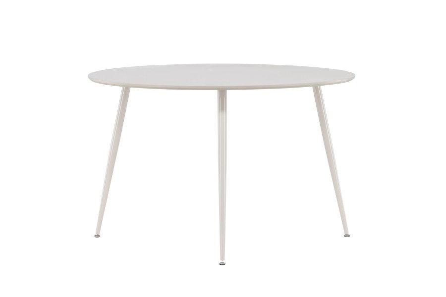 VENTURE DESIGN Plaza spisebord, rund - beige MDF og stl (120)