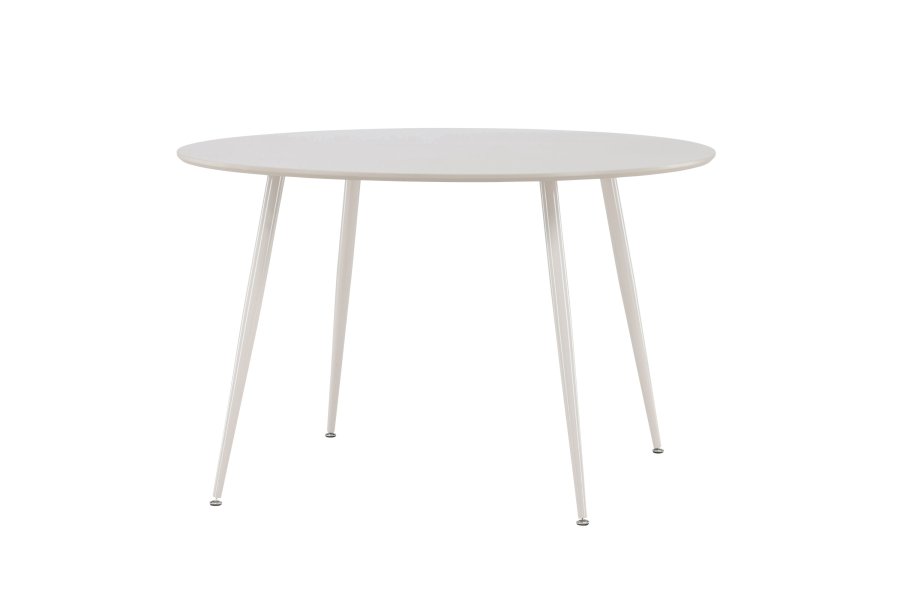 VENTURE DESIGN Plaza spisebord, rund - beige MDF og stl (120)