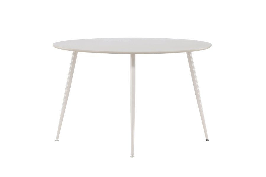 VENTURE DESIGN Plaza spisebord, rund - beige MDF og stl (120)