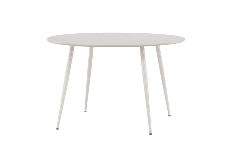 VENTURE DESIGN Plaza spisebord, rund - beige MDF og stl (120)