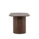 VENTURE DESIGN Härön spisebord, oval - mocca MDF og stl (90x200)