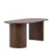 VENTURE DESIGN Härön spisebord, oval - mocca MDF og stl (90x200)