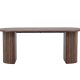 VENTURE DESIGN Härön spisebord, oval - mocca MDF og stl (90x200)