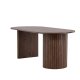 VENTURE DESIGN Härön spisebord, oval - mocca MDF og stl (90x200)