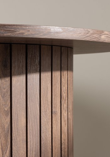 VENTURE DESIGN Härön spisebord, oval - mocca MDF og stl (90x200)
