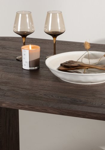 VENTURE DESIGN Härön spisebord, oval - mocca MDF og stl (90x200)