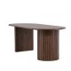 VENTURE DESIGN Härön spisebord, oval - mocca MDF og stl (90x200)