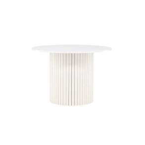 VENTURE DESIGN Härön spisebord, rund - hvid MDF og stl (110)