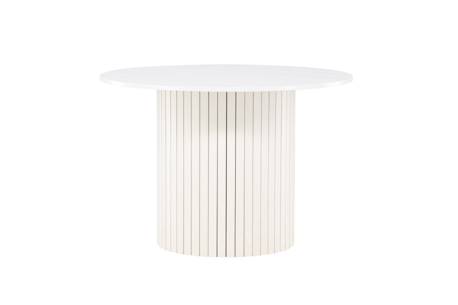 VENTURE DESIGN Härön spisebord, rund - hvid MDF og stl (110)