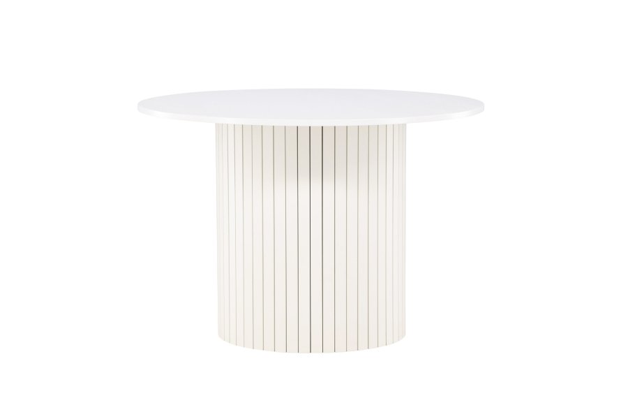 VENTURE DESIGN Härön spisebord, rund - hvid MDF og stl (110)