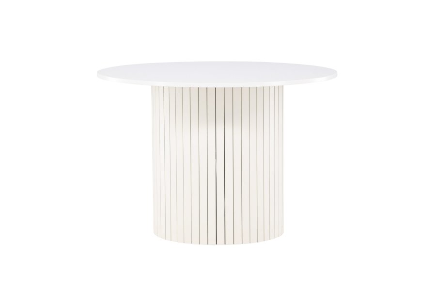 VENTURE DESIGN Härön spisebord, rund - hvid MDF og stl (110)