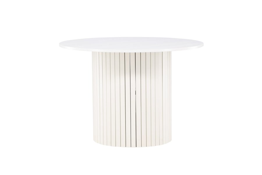 VENTURE DESIGN Härön spisebord, rund - hvid MDF og stl (110)