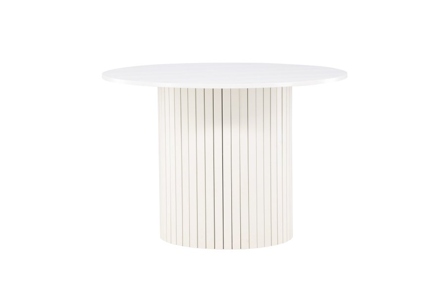 VENTURE DESIGN Härön spisebord, rund - hvid MDF og stl (110)
