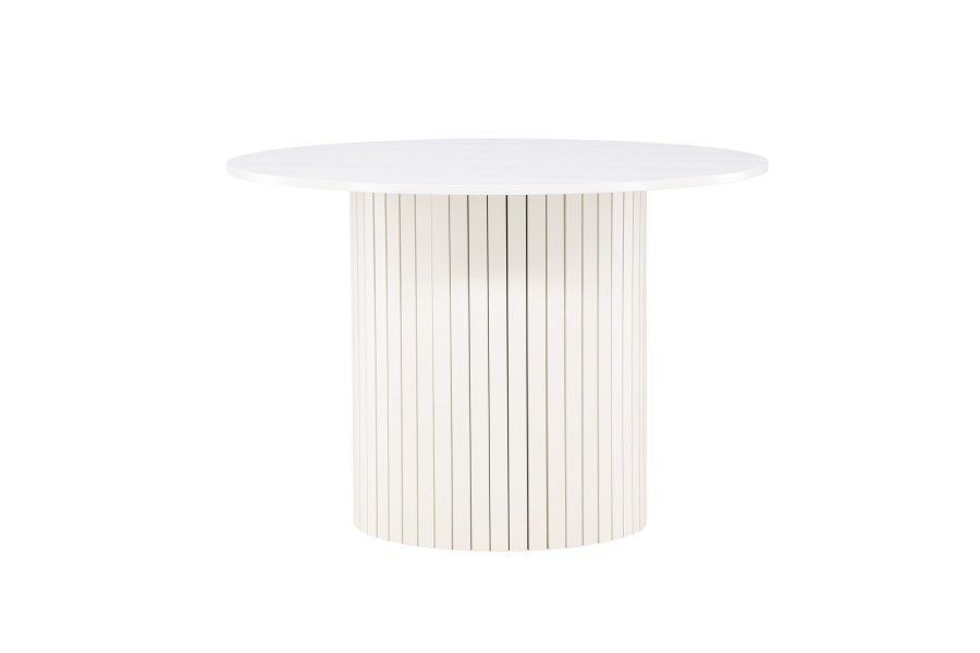 VENTURE DESIGN Härön spisebord, rund - hvid MDF og stl (110)