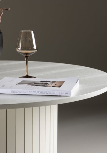 VENTURE DESIGN Härön spisebord, rund - hvid MDF og stl (110)