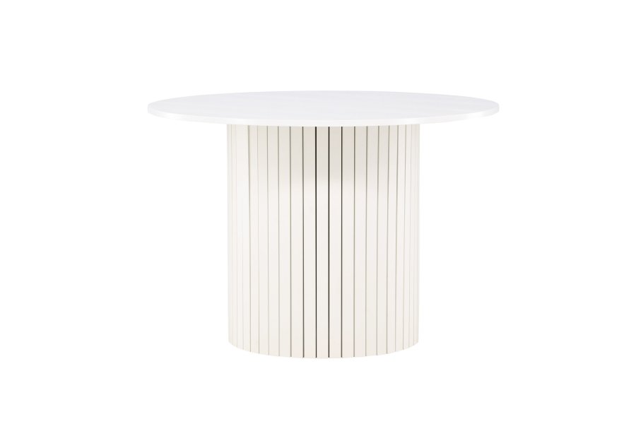 VENTURE DESIGN Härön spisebord, rund - hvid MDF og stl (110)