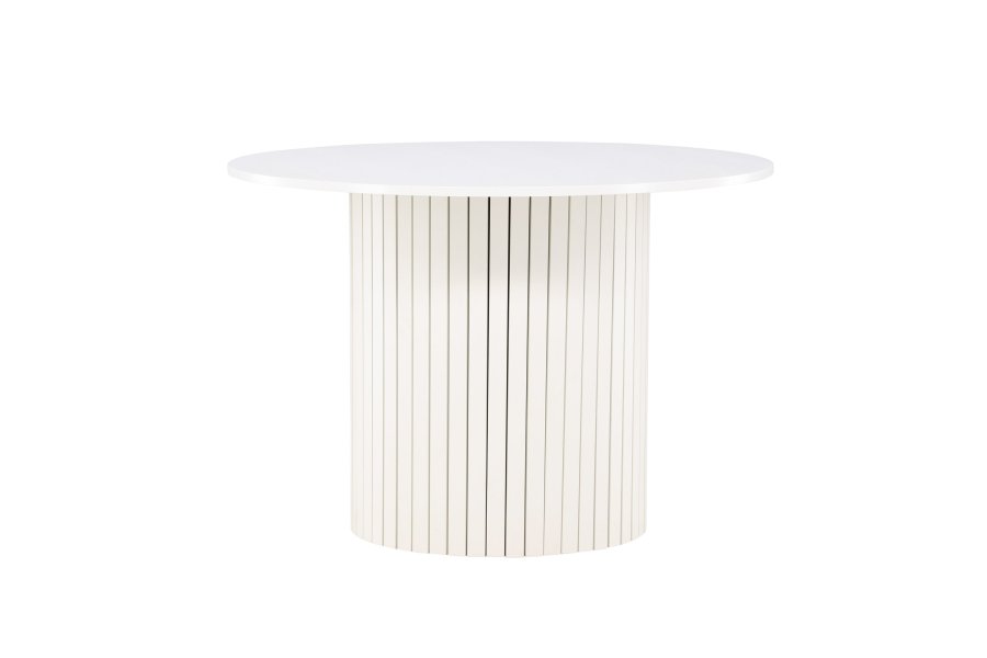 VENTURE DESIGN Härön spisebord, rund - hvid MDF og stl (110)
