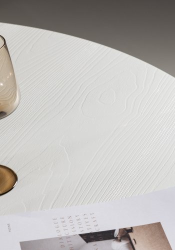 VENTURE DESIGN Härön spisebord, rund - hvid MDF og stl (110)