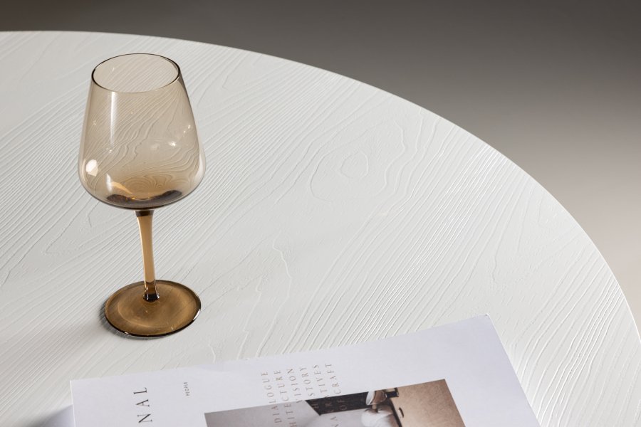 VENTURE DESIGN Härön spisebord, rund - hvid MDF og stl (110)