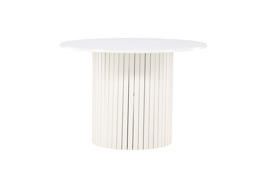 VENTURE DESIGN Härön spisebord, rund - hvid MDF og stl (110)