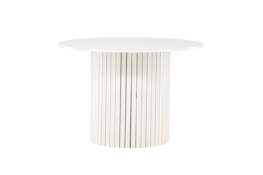 VENTURE DESIGN Härön spisebord, rund - hvid MDF og stl (110)