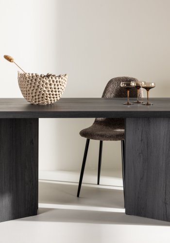 VIND COLLECTION Bassholmen spisebord, rektangulr - sort MDF (90x180)
