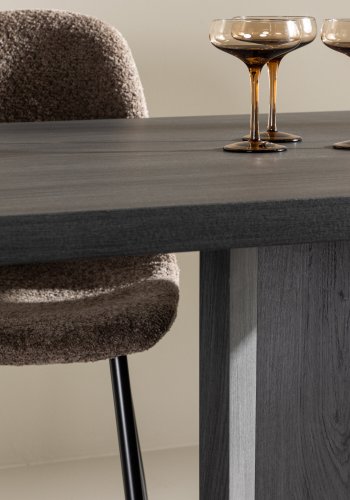 VIND COLLECTION Bassholmen spisebord, rektangulr - sort MDF (90x180)