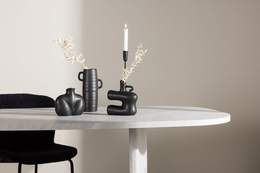 VENTURE DESIGN Grönvik spisebord - hvid betonlook MDF (220x100)