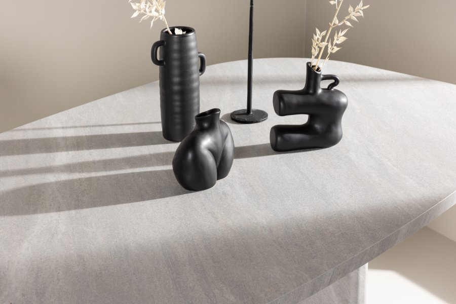 VENTURE DESIGN Grönvik spisebord - hvid betonlook MDF (220x100)