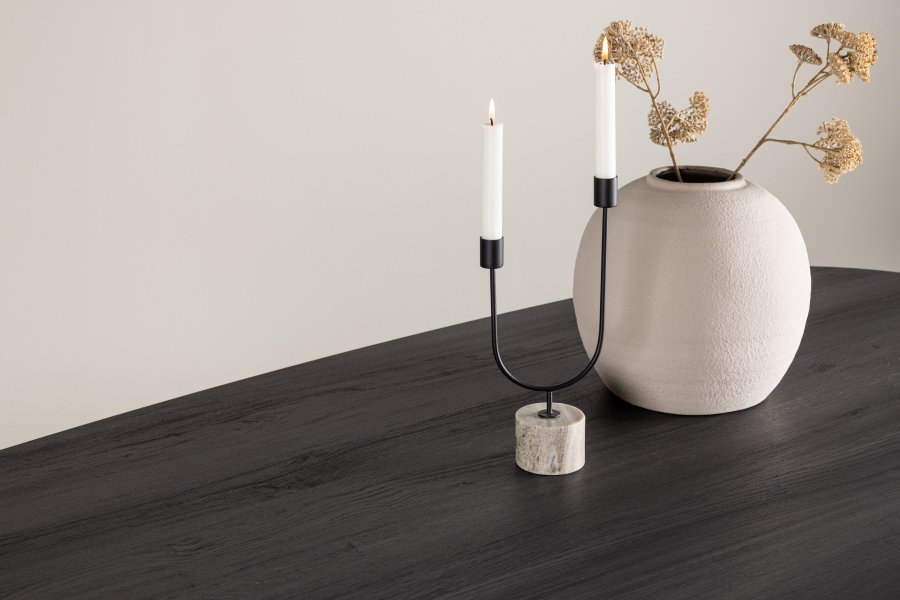 VENTURE DESIGN Grönvik spisebord - sort MDF (220x100)