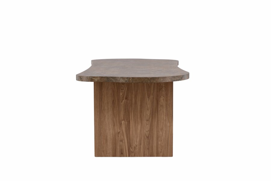 VIND KOLLEKTION Eleonora spisebord, organisk - brun marmor look MDF (100x230)