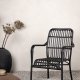 VENTURE DESIGN Rizal udendrs loungestol, m. armln - sort rattan og aluminium