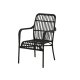 VENTURE DESIGN Rizal udendrs loungestol, m. armln - sort rattan og aluminium