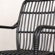 VENTURE DESIGN Rizal udendrs loungestol, m. armln - sort rattan og aluminium
