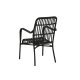 VENTURE DESIGN Rizal udendrs loungestol, m. armln - sort rattan og aluminium