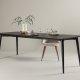 VENTURE DESIGN Ellis spisebord, rektangulr - sort MDF og stl ( 85x230)