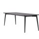 VENTURE DESIGN Ellis spisebord, rektangulr - sort MDF og stl ( 85x230)