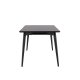 VENTURE DESIGN Ellis spisebord, rektangulr - sort MDF og stl ( 85x230)