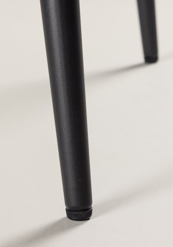 VENTURE DESIGN Ellis spisebord, rektangulr - sort MDF og stl ( 85x230)