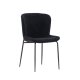 VENTURE DESIGN Modesto spisebordsstol - sort polyester bamsestof og sort stl