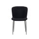 VENTURE DESIGN Modesto spisebordsstol - sort polyester bamsestof og sort stl