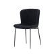VENTURE DESIGN Modesto spisebordsstol - sort polyester bamsestof og sort stl