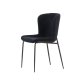 VENTURE DESIGN Modesto spisebordsstol - sort polyester bamsestof og sort stl