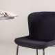 VENTURE DESIGN Modesto spisebordsstol - sort polyester bamsestof og sort stl