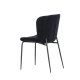 VENTURE DESIGN Modesto spisebordsstol - sort polyester bamsestof og sort stl