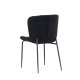 VENTURE DESIGN Modesto spisebordsstol - sort polyester bamsestof og sort stl