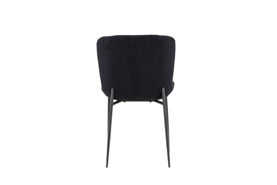 VENTURE DESIGN Modesto spisebordsstol - sort polyester bamsestof og sort stl